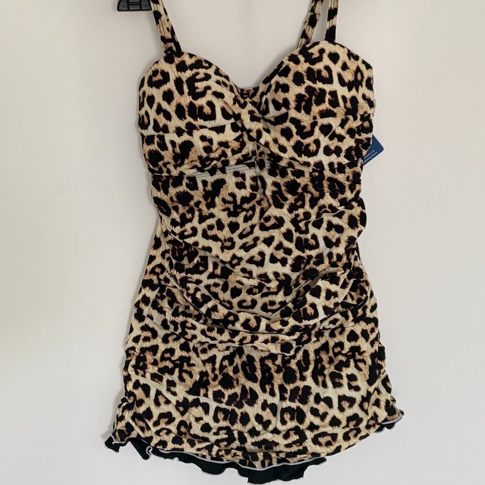 Hilor Women's One Piece Swimsuit Tummy Control Ruffle Swimdress